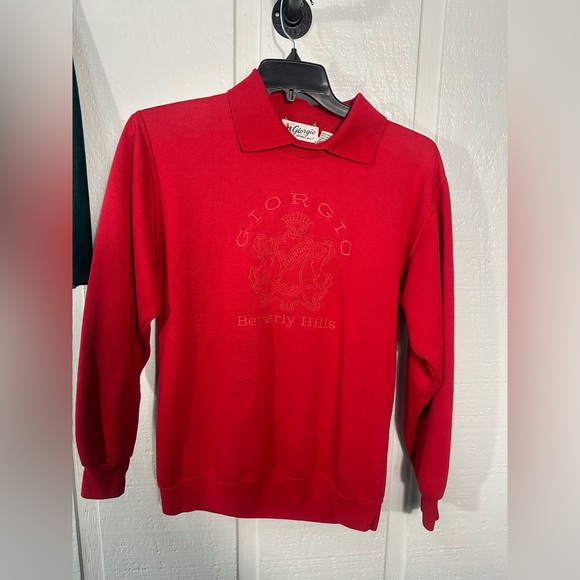 Giorgio Beverly Hills Tops - Giorgio Beverly Hills Vintage Red Sweatshirt No Size EUC